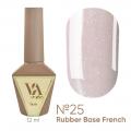 French Base Valeri № 25,(вершково-рожевий з сріблястим мікроблиском),12 ml