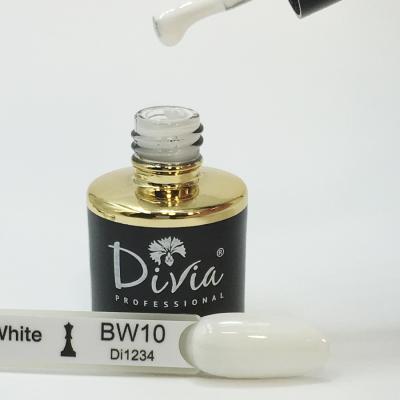  Гель-лак Divia Black & White №BW010 