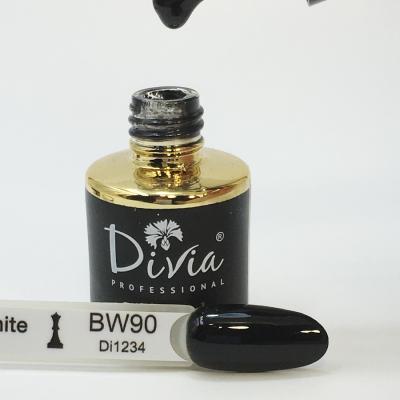  Гель-лак Divia Black & White №BW090