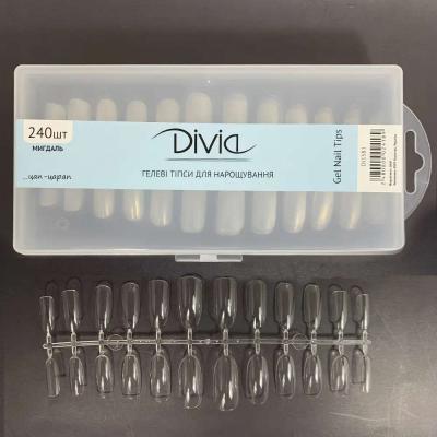 Гелеві тіпси Divia д/нарощ.нігтів,"Мигдаль",240шт