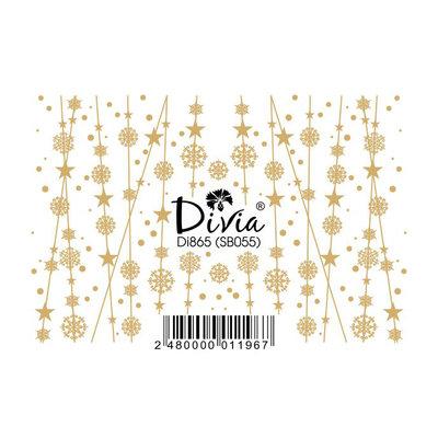 Divia - наклейки "слайдер" на білій підложці DI865 [SB055 - ЗИМА]