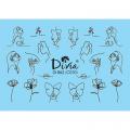 Divia - наклейки "комбі" DI862 [C-010- СИЛУЕТИ]