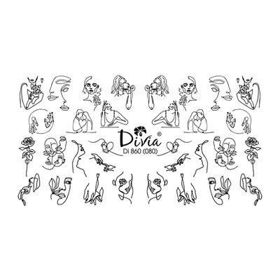 Divia - наклейки "слайдер" DI860 [080 - СИЛУЕТИ]
