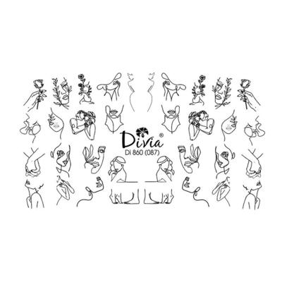 Divia - наклейки "слайдер" DI860 [087 - СИЛУЕТИ]