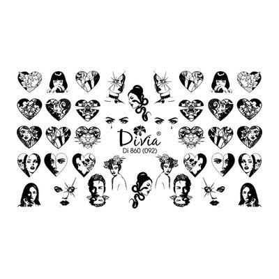 Divia - наклейки "слайдер" DI860 [092 - СИЛУЕТИ]