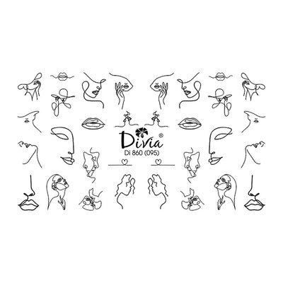 Divia - наклейки "слайдер" DI860 [095 - СИЛУЕТИ]