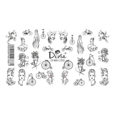 Divia - наклейки "слайдер" DI860 [153 - СИЛУЕТИ]