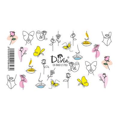 Divia - наклейки "слайдер" DI860 [176 - СИЛУЕТИ]