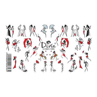 Divia - наклейки "слайдер" DI860 [188 - СИЛУЕТИ]