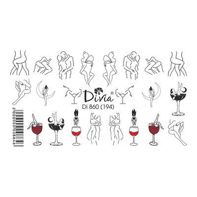 Divia - наклейки "слайдер" DI860 [194 - СИЛУЕТИ]