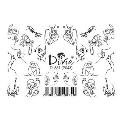 Divia - наклейки  "рельєф" DI861 [P043 - СИЛУЕТИ]