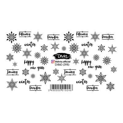 Divia - наклейки "слайдер" DI860 [398 - ЗИМА]