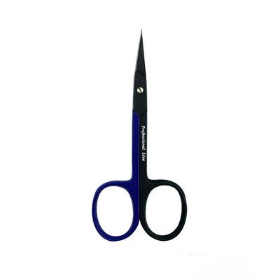 Luxury - Ножиці манікюрні HM14BB для кутикули [вигнуті; чорно-сині] 