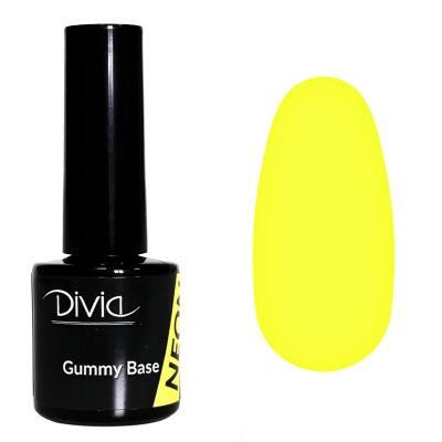 Divia - База кольорова "Gummy Base NEON" Di1014 [GBN02 - Bahama Yellow] (8 мл)