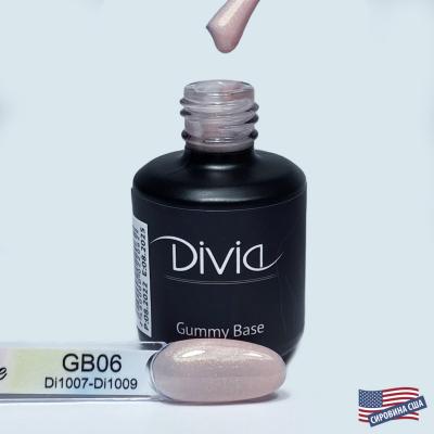 Divia - База камуфлююча "Gummy Base" Di1008 [GB1506 - Natural Shimmer Peach],15 мл