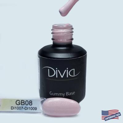 Divia - База камуфлююча "Gummy Base" Di1008 [GB1508 (Shimmer Peachpuff),15 мл
