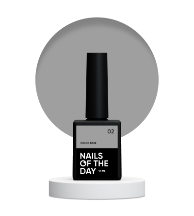 NailsOfTheDay Сolor base 02 – кольорова база для нігтів (світло-сірий), 10 мл