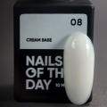 Nailsoftheday Cream base 08 – молочна  база для чутливих нігтів, 10 мл
