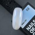 NAILSOFTHENIGHT Shell top 02 – перлинний топ з блакитною втиркою без липкого шару, 10 мл