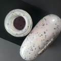 NailsOfTheDay MiDots gel polish 01 — молочно–рожевий гель лак з чорними крапочками для нігтів,10 мл