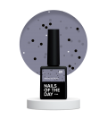 NailsOfTheDay MiDots gel polish 09 — глибокий–сірий гель лак з чорними крапочками для нігтів, 10 мл