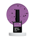 NailsOfTheDay MiDots gel polish 06 — фіолетовий гель лак з чорними крапочками для нігтів, 10 мл