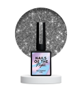 NailsOfTheNight Pina Colada gel polish — сірий світловідбиваючий гель–лак для нігтів,10 мл