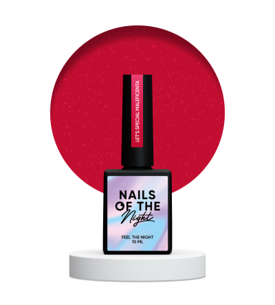 NailsOfTheNight Let’s special Maleficenta — темно–червоний світловідбиваючий гель лак для нігтів, що перекриває в один шар, 10 мл
