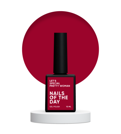 NailsOfTheDay Let’s special Pretty Woman — малиновий гель лак для нігтів, що перекриває в один шар, 10 мл
