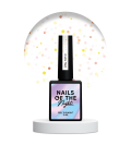 NailsOfTheNight Opal top 01— топ з опаловими блискітками на легкій молочній основі, без ЛШ та без уф-фільтрів для нігтів, 10 мл