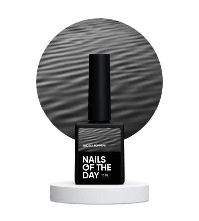 NailsOfTheDay Glossy top wipe – глянцевий топ з липким шаром, без уф-фільтрів, 10 мл