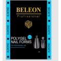 Beleon - Пластикові верхні форми для нарощування нігтів [08 - Almond] (120 шт/уп)