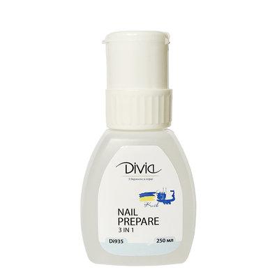 Рідина для підготовки нігтів "Prepare 3 in 1" Di931 (250 мл)