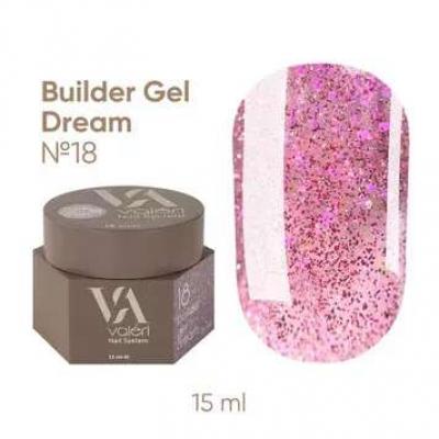 Гель для нарощення нігтів Valeri Dream Builder Gel, 018, 15 мл