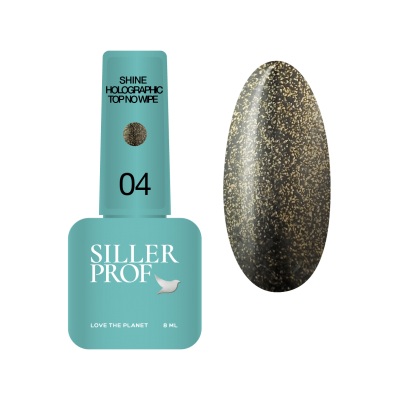 Топ із глянцевим ефектом Shine Holografic Top No Wipe №4, 8мл
