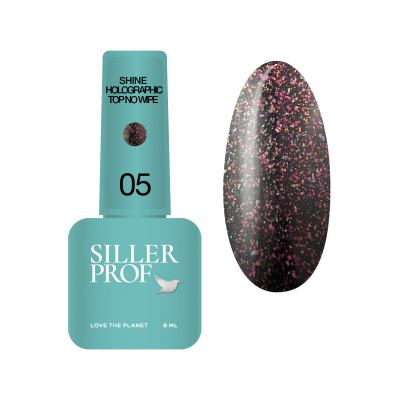 Топ із глянцевим ефектом Shine Holografic Top No Wipe №5, 8мл