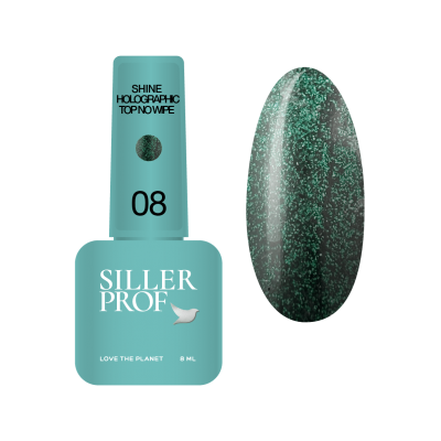 Топ із глянцевим ефектом Shine Holografic Top No Wipe №8, 8мл