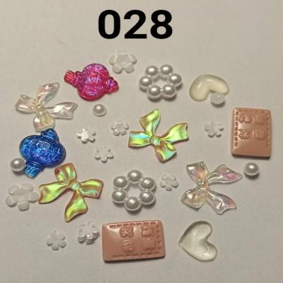 Набір об'ємних фігурок для дизайну нігтів  № 028