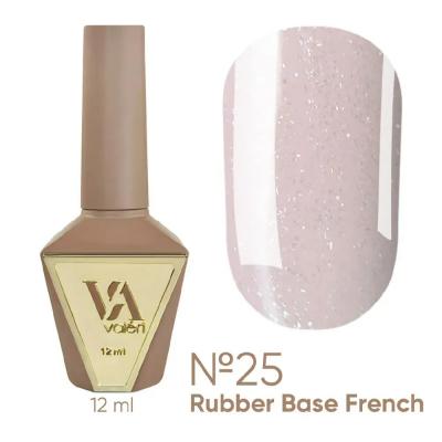 French Base Valeri № 25,(вершково-рожевий з сріблястим мікроблиском),12 ml